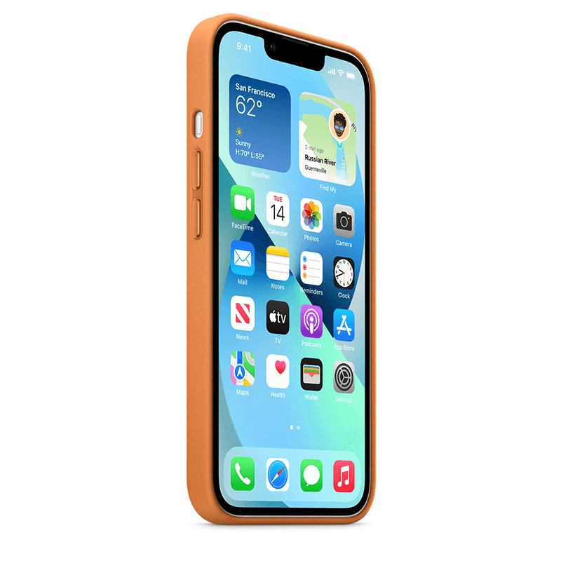 Apple Leather Case With MagSafe for iPhone 13