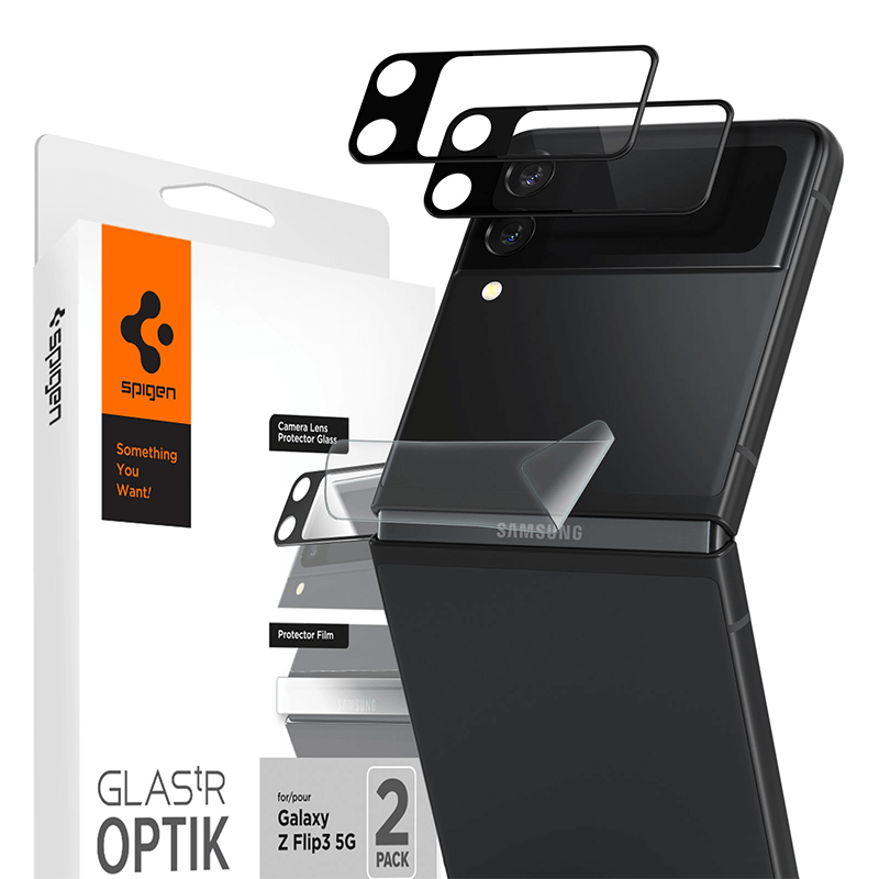 Spigen Galaxy Z Flip3 Optik Lens Protector + Hinge Film