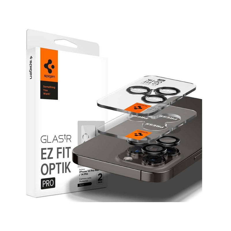 Spigen Glas tR EZ fit Optik pro Camera Lens for iPhone 17/16/15/14 Pro & Pro Max (1 piece)