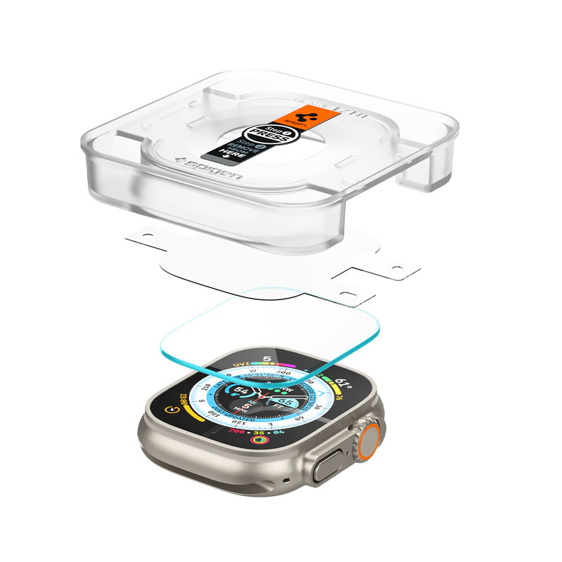 Spigen GLAS.tR EZ Fit Screen Protector for Apple Watch Ultra (49mm) 2Pcs