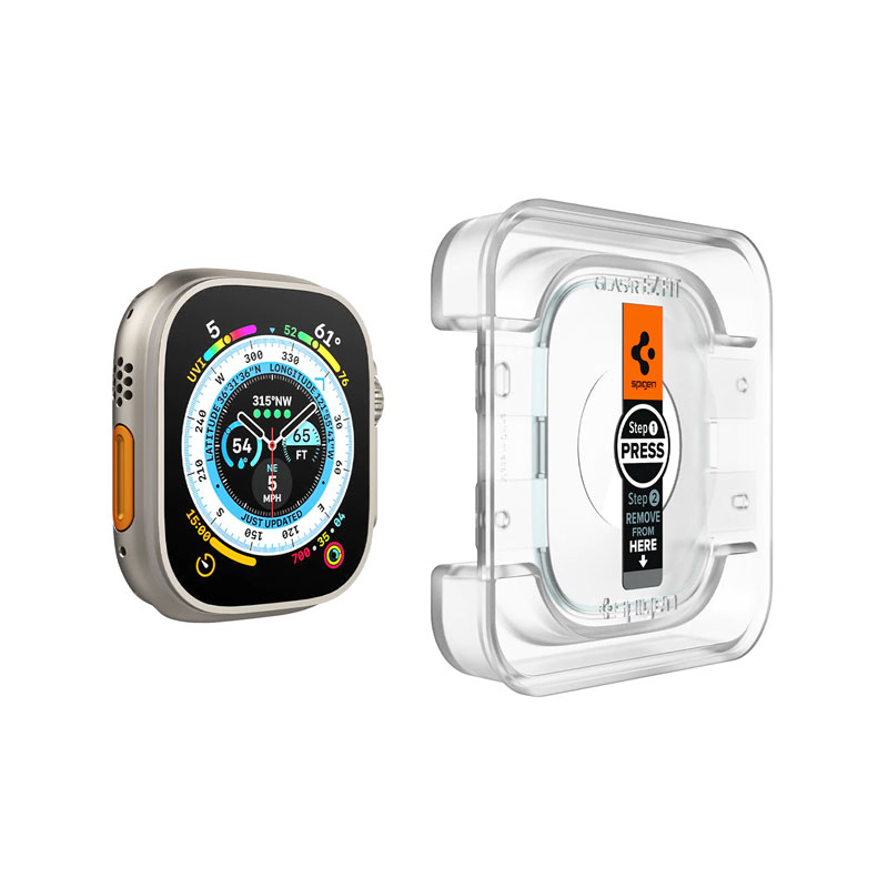 Spigen GLAS.tR EZ Fit Screen Protector for Apple Watch Ultra (49mm) 2Pcs