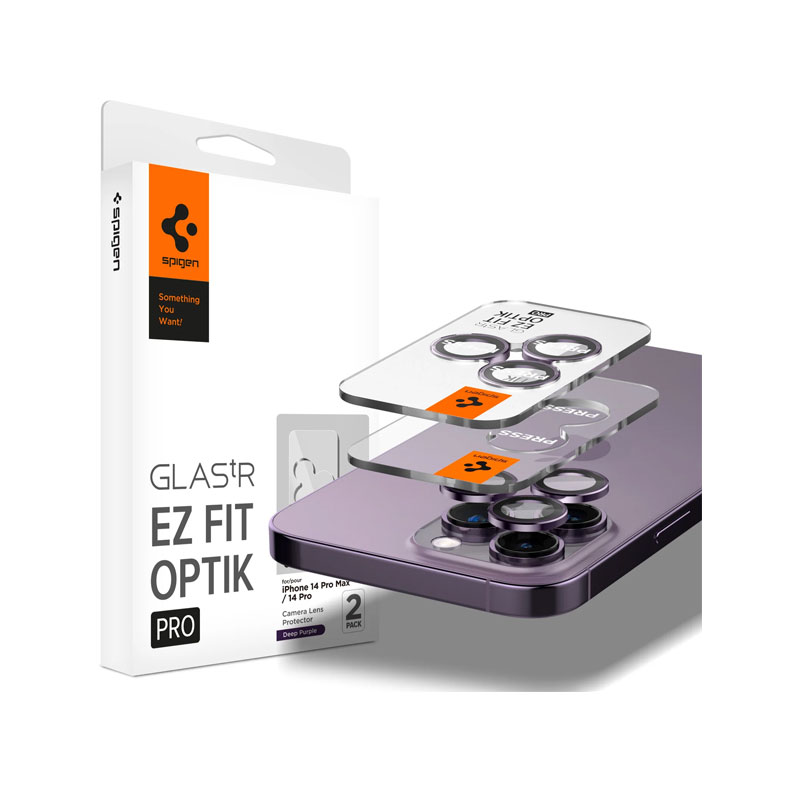 Spigen Glas tR EZ fit Optik pro Camera Lens for iPhone 17/16/15/14 Pro & Pro Max (1 piece)