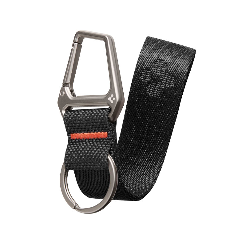 Carabiner Black Strap with Key Ring