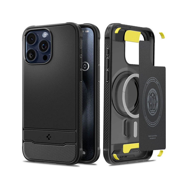 Spigen Rugged Armor (MagFit) Case for iPhone 15 Pro 