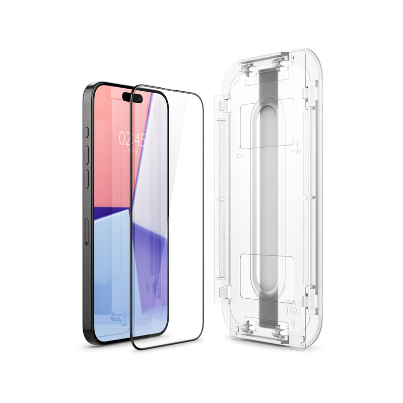 Spigen GLAS.tR EZ Fit Full Cover Screen Protector for iPhone 15 Pro (1PC)