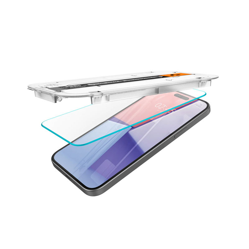 Spigen Glas.tR EZ Fit Full Cover Screen Protector for iPhone 15 1Pc