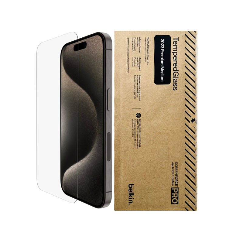 Belkin SFP Device D Tempered Glass for iPhone 15 Pro Max (Machine)