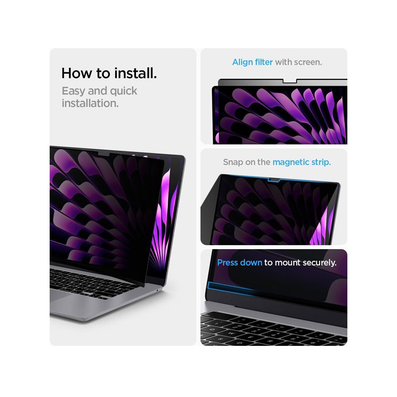 Spigen Safe View Screen Protector for MacBook Air 15" (M4/M3/M2/M1)