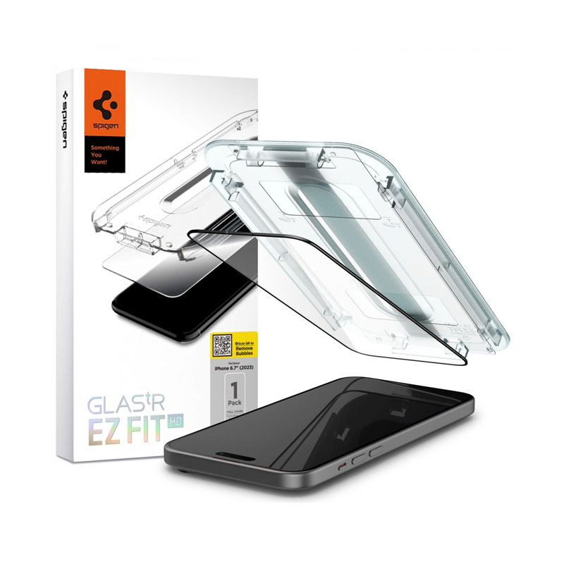 Spigen GLAS.tR EZ Fit HD Screen Protector for iPhone 15 Pro