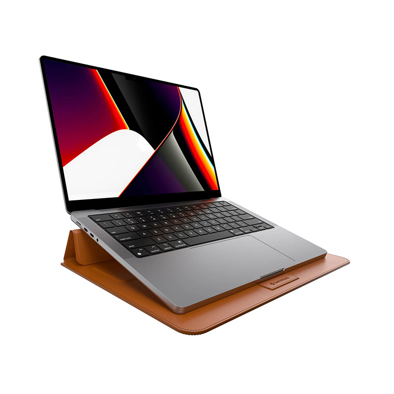 SwitchEasy EasyStand Leather MacBook Sleeve stand Case for MacBook Pro 14” M4/M3/M2/M1