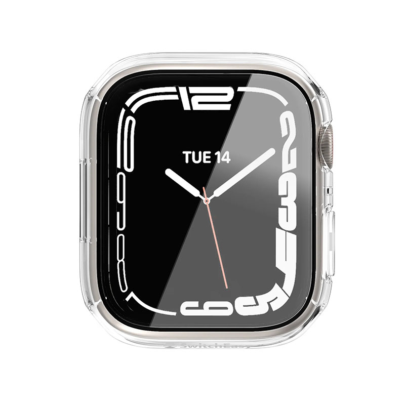 SwitchEasy Nude Tempered Glass Hybrid Case for Apple Watch 9/8/7 (45mm)