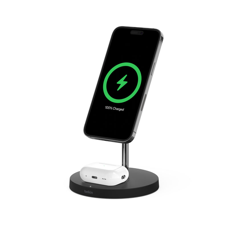 Belkin 2-in-1 Wireless Charger Stand with MagSafe Charging 15W