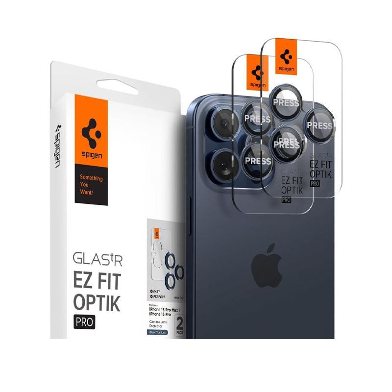 Spigen Glas tR EZ fit Optik pro Camera Lens for iPhone 17/16/15/14 Pro & Pro Max (1 piece)