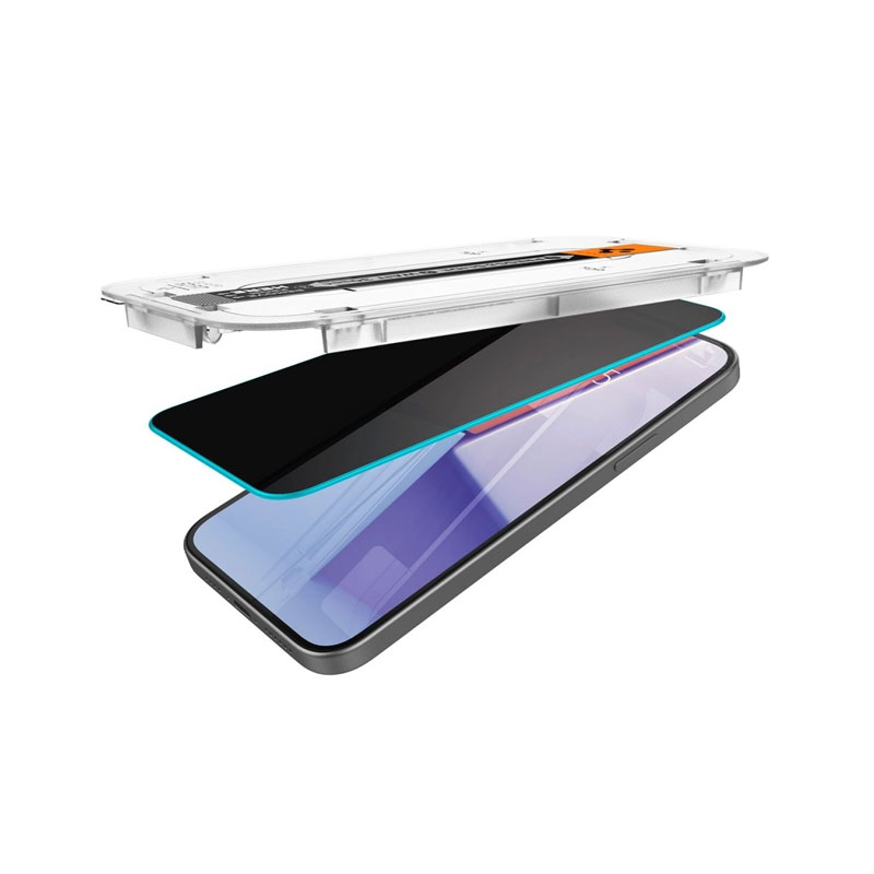 Spigen GLAS.tR EZ Fit Privacy HD Screen Protector for iPhone 16/15
